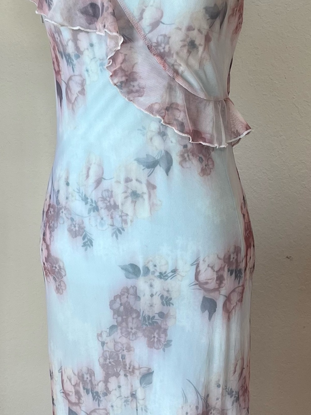VTg Fairy Core Whimsical Dress Size S Water Color Maxi SPAIN rare 🍒 Floral - Picture 2 of 15